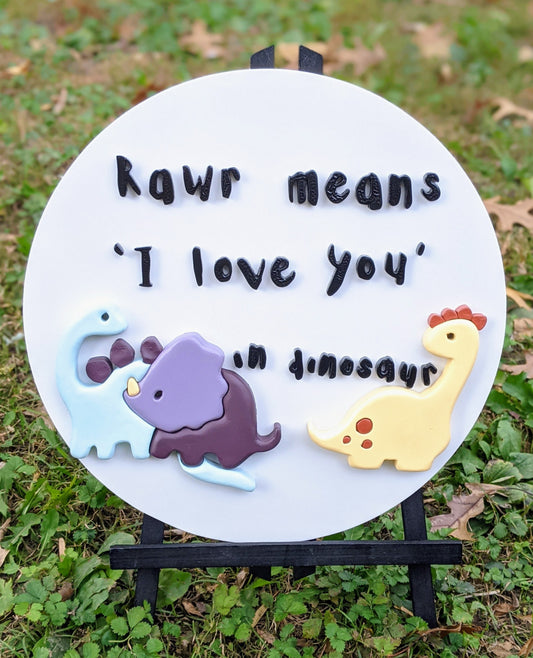 Dinosaur Love Sign