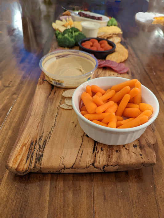 Spalted Sycamore Large Charcuterie Board Bathtub Tray