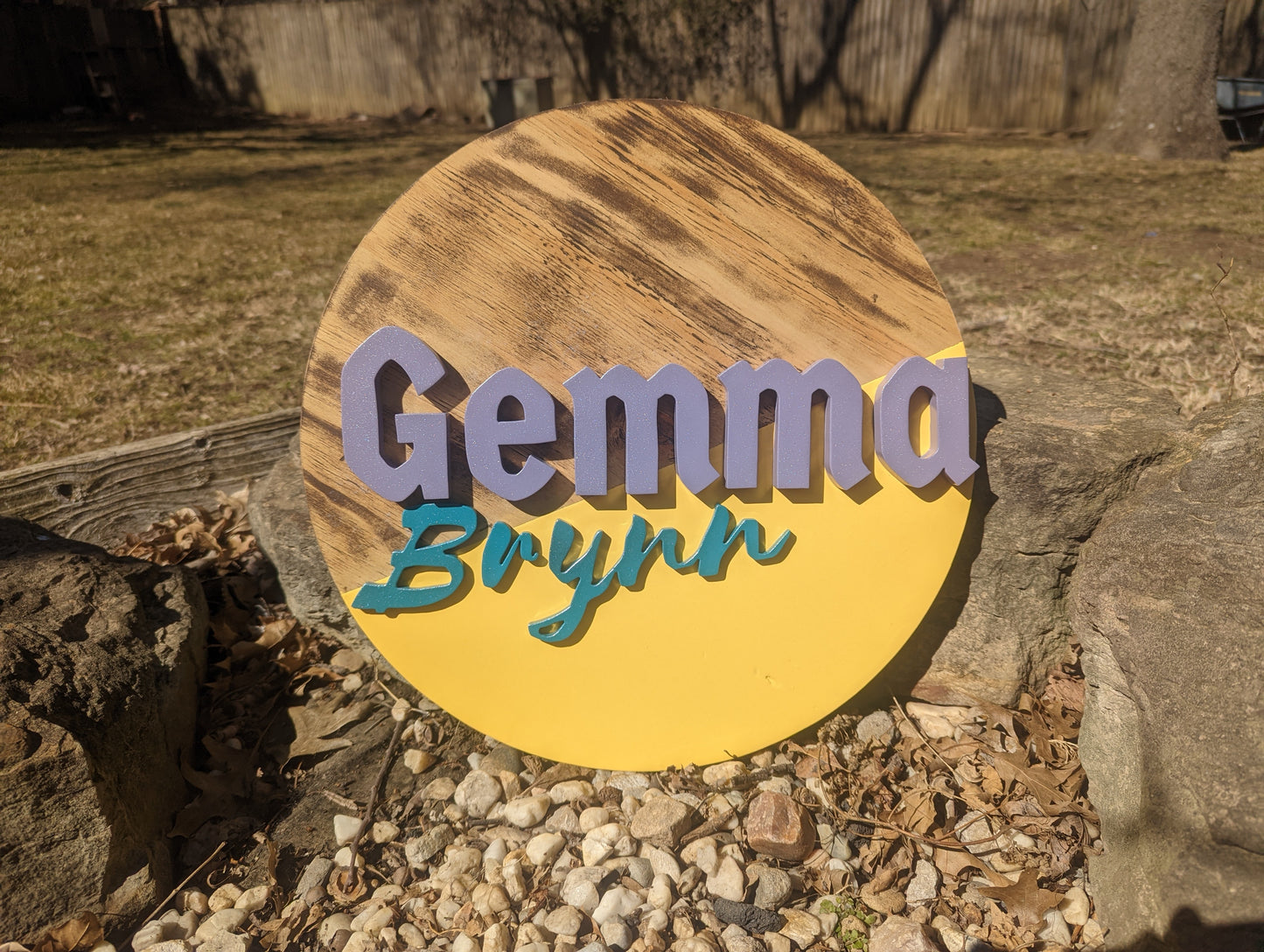 Half dip circle name sign