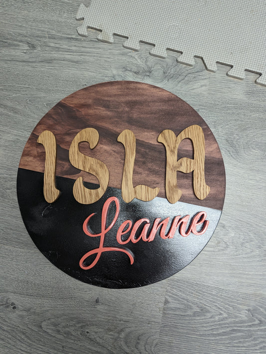 Half dip circle name sign