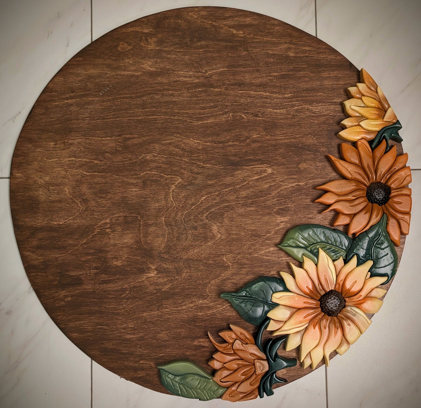 Handmade 3D Sunflower sign *customizable*