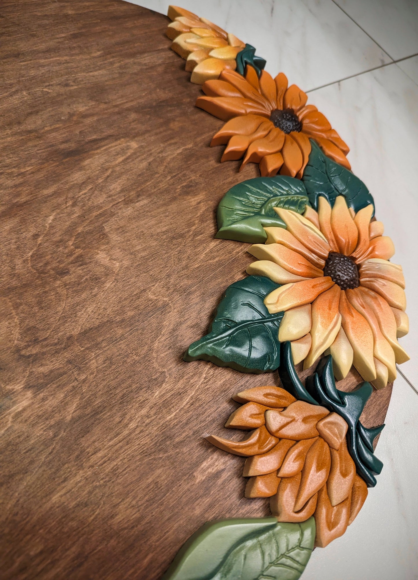 Handmade 3D Sunflower sign *customizable*