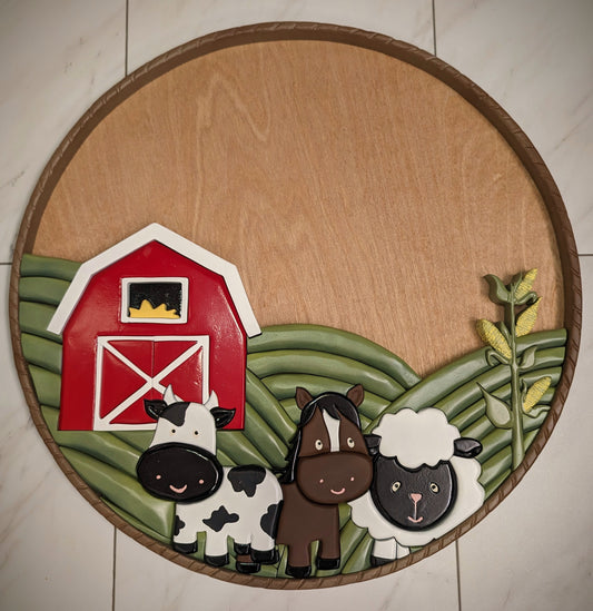 Hand made 3D Farm babies sign