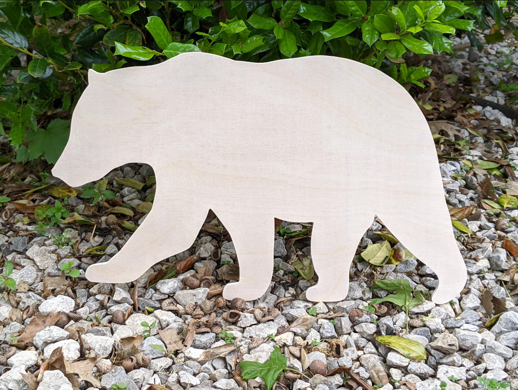 3D bear shaped nursery name sign