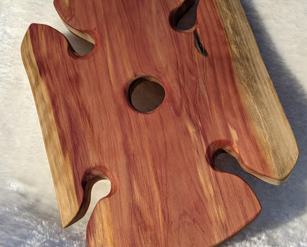 Cedar Wine Butler - 4 glass bottle holder