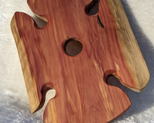 Cedar Wine Butler - 4 glass bottle holder