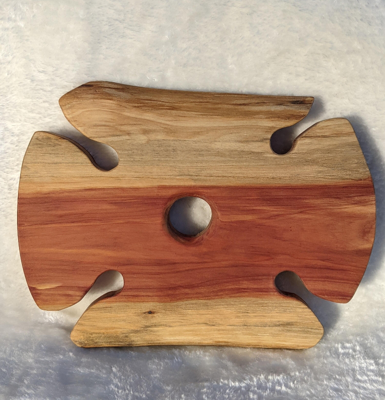 Cedar Wine Butler - 4 glass bottle holder