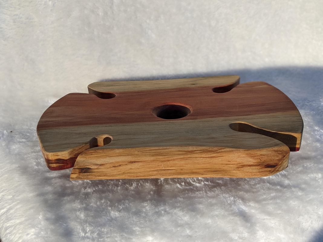 Cedar Wine Butler - 4 glass bottle holder
